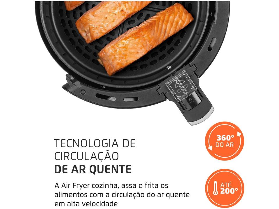 Fritadeira Elétrica sem Óleo/Air Fryer Mondial Family-IV AF-30I Preta 3,5L com Timer - 5