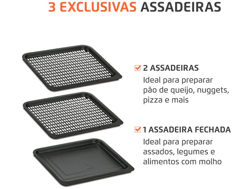 Fritadeira Elétrica sem Óleo/Air Fryer Mondial Forno Oven AFON-12L-BI Preta 12L - 220 V - 4