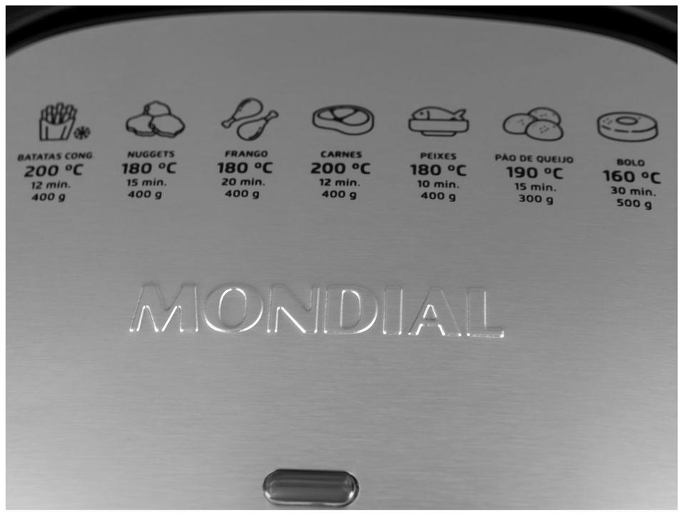 Fritadeira Elétrica sem Óleo/Air Fryer Mondial Grand Family Inox AFN-50-BI Preto 5L com Timer - 17