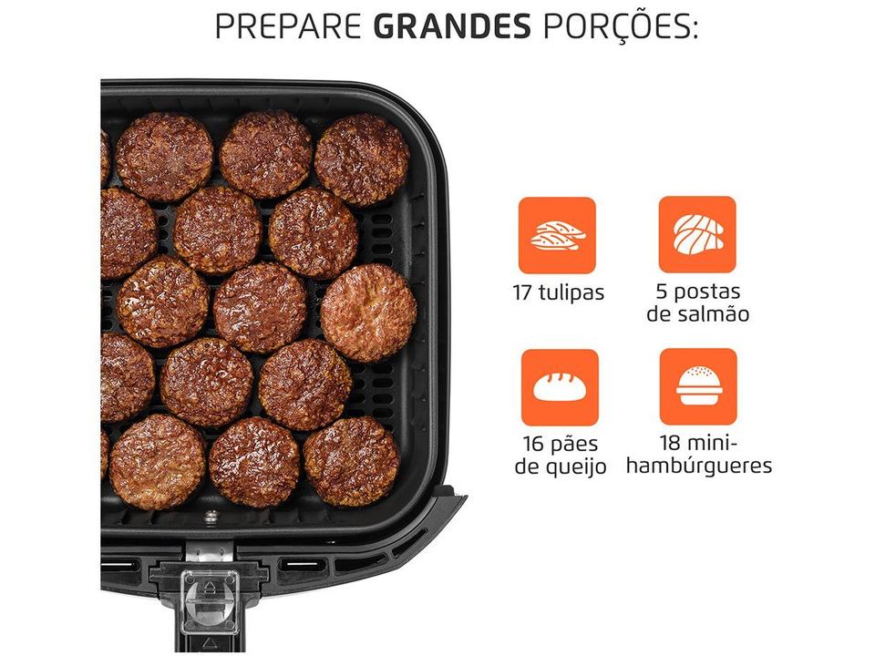 Fritadeira Elétrica sem Óleo/Air Fryer Mondial Grand Family Inox AFN-50-BI Preto 5L com Timer - 4