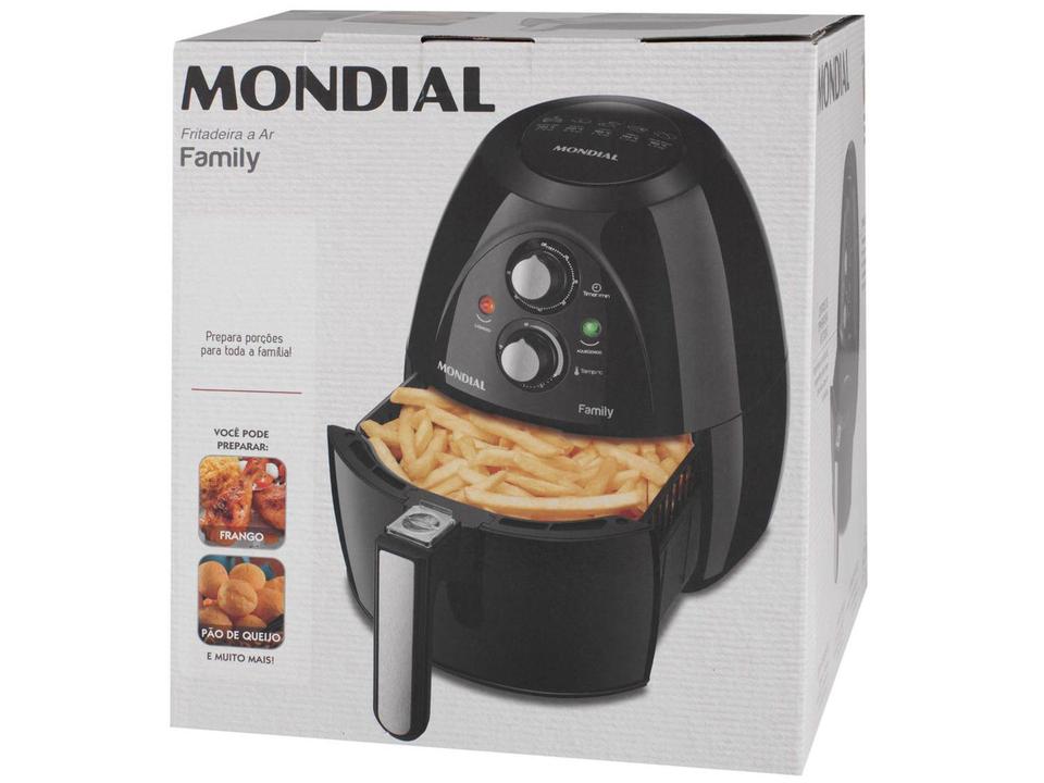 Fritadeira Elétrica Sem Óleo/Air Fryer Mondial - NAF-05 Preta 4L com Timer - 110 V - 11