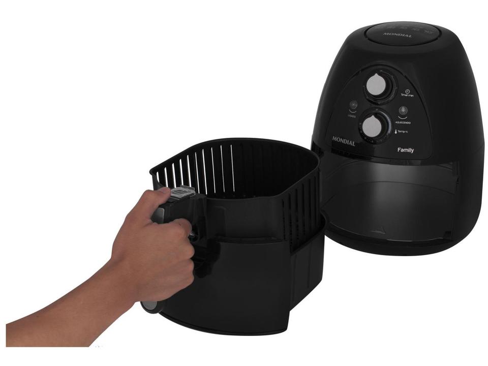 Fritadeira Elétrica Sem Óleo/Air Fryer Mondial - NAF-05 Preta 4L com Timer - 110 V - 9