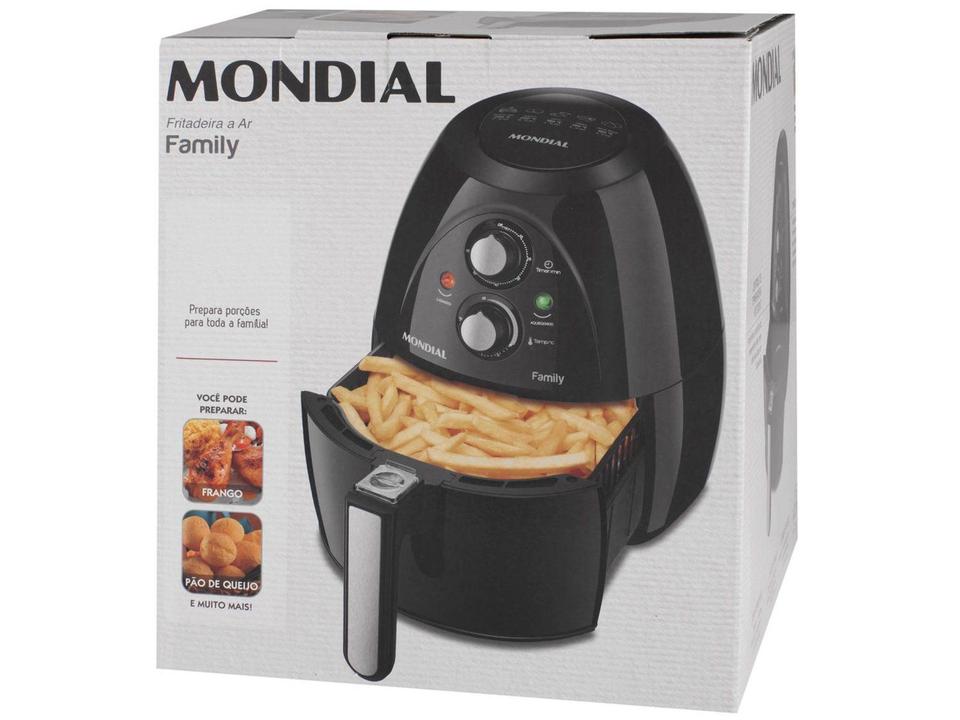 Fritadeira Elétrica Sem Óleo/Air Fryer Mondial NAF-05 Preta 4L com Timer - 10