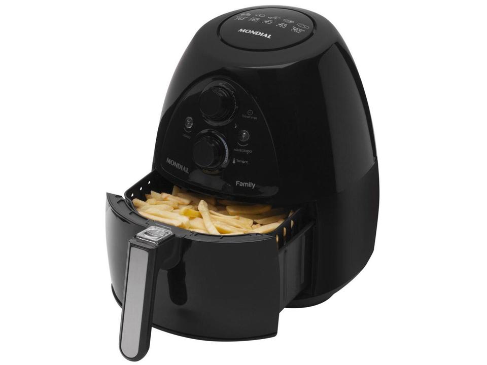 Fritadeira Elétrica Sem Óleo/Air Fryer Mondial NAF-05 Preta 4L com Timer - 4