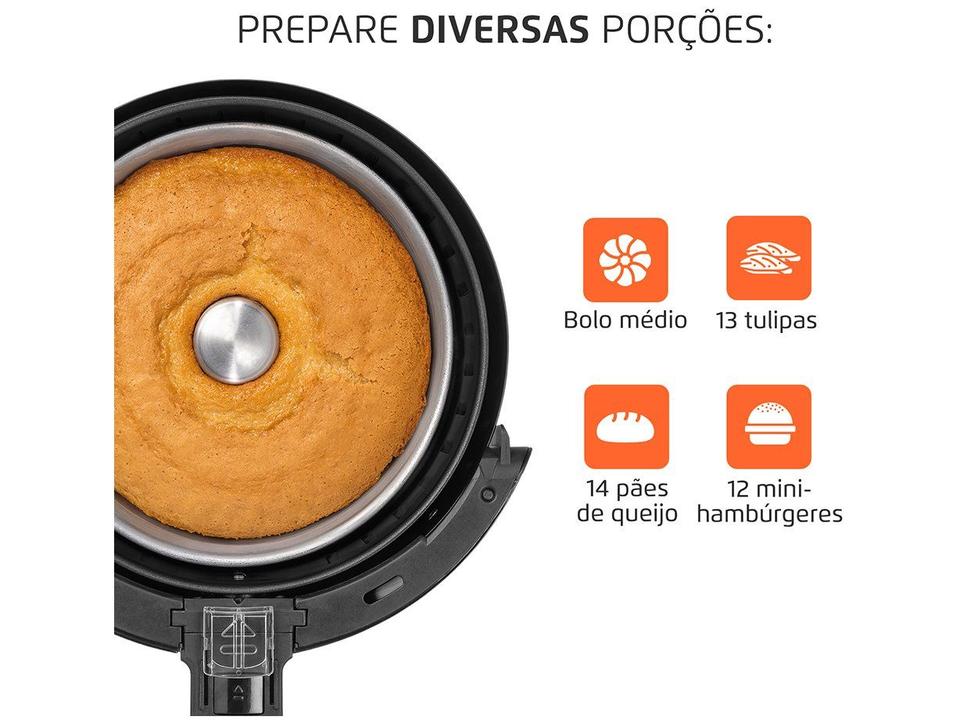Fritadeira Elétrica sem Óleo/Air Fryer Mondial New Pratic AF-31 Preto 3,5L com Timer - 3