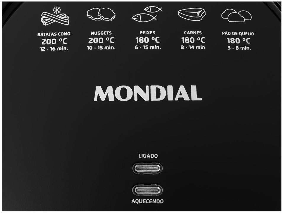 Fritadeira Elétrica sem Óleo/Air Fryer Mondial Pratic AF-35-BF Preta 3,5L com Timer - 17