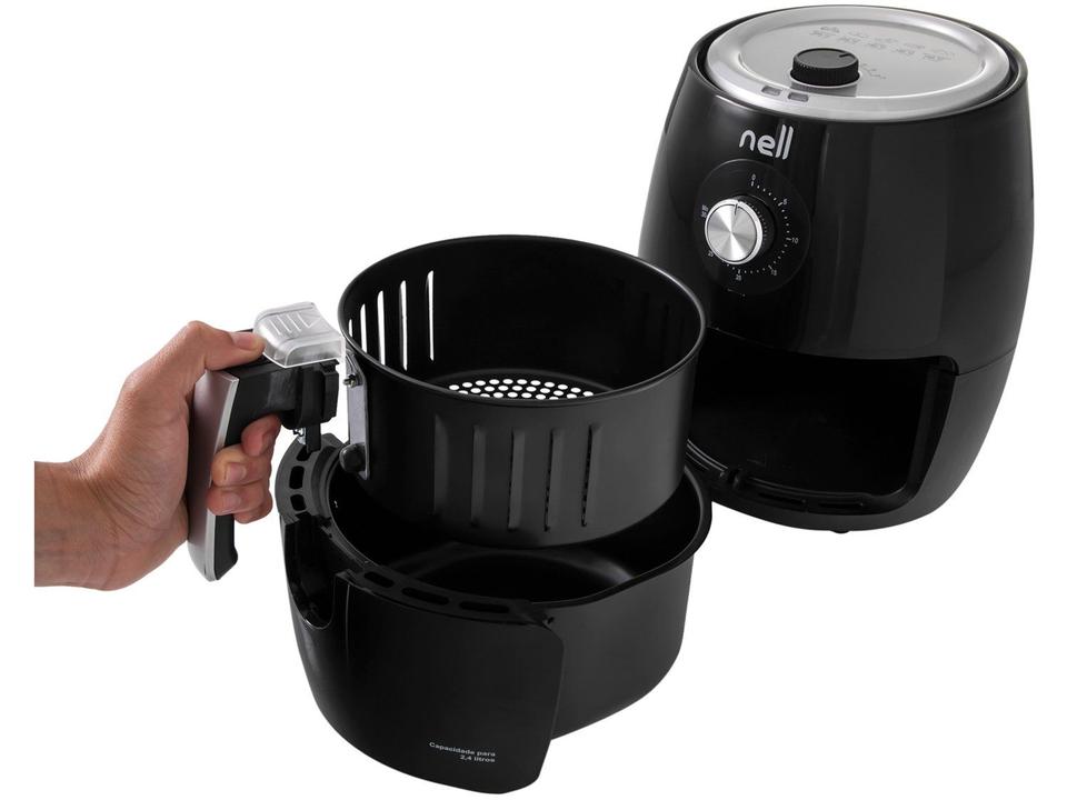 Fritadeira Elétrica sem Óleo/Air Fryer Nell Smart Preta 2,4L com Timer - 9