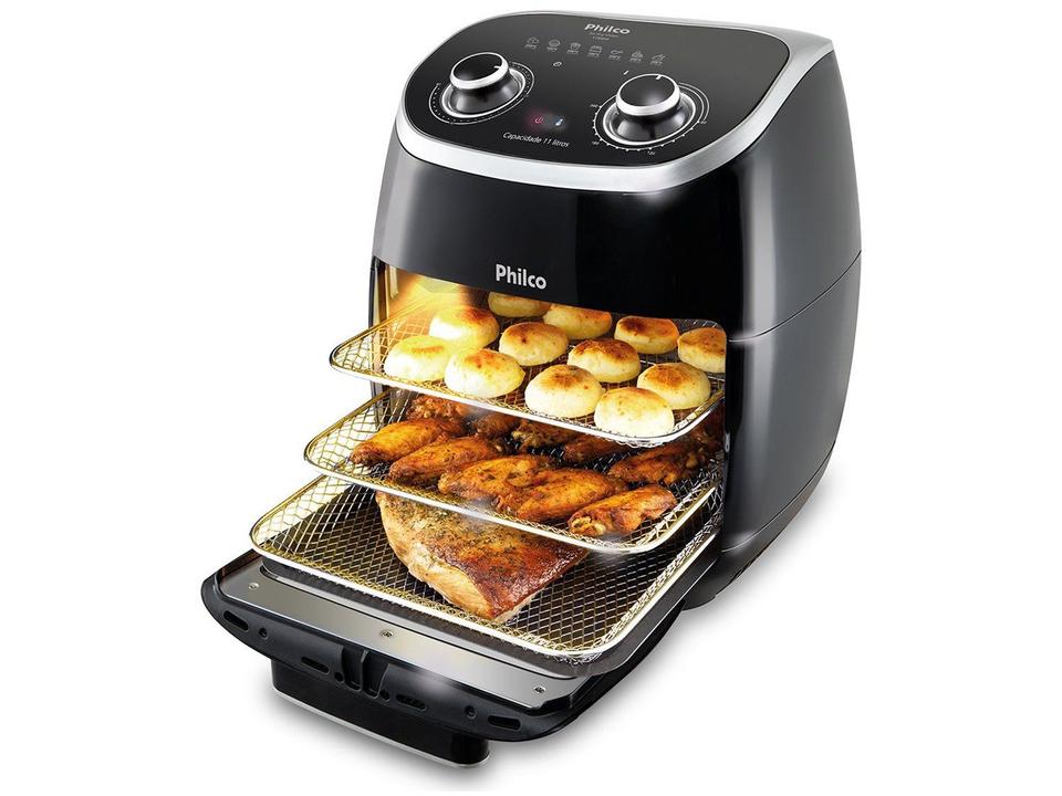 Fritadeira Elétrica sem Óleo/Air Fryer Philco 2 em 1 Air Fry e Forno Oven PFR2000P Preto 11L - 2