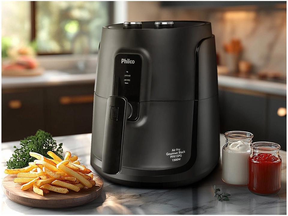Fritadeira Elétrica sem Óleo/Air Fryer Philco Gourmet PFR15PG Preto 3,2L com Timer - 1