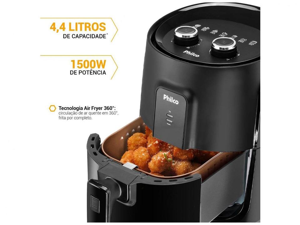 Fritadeira Elétrica sem óleo/Air Fryer Philco PFR15PG Preto 4,3L com Timer - 8