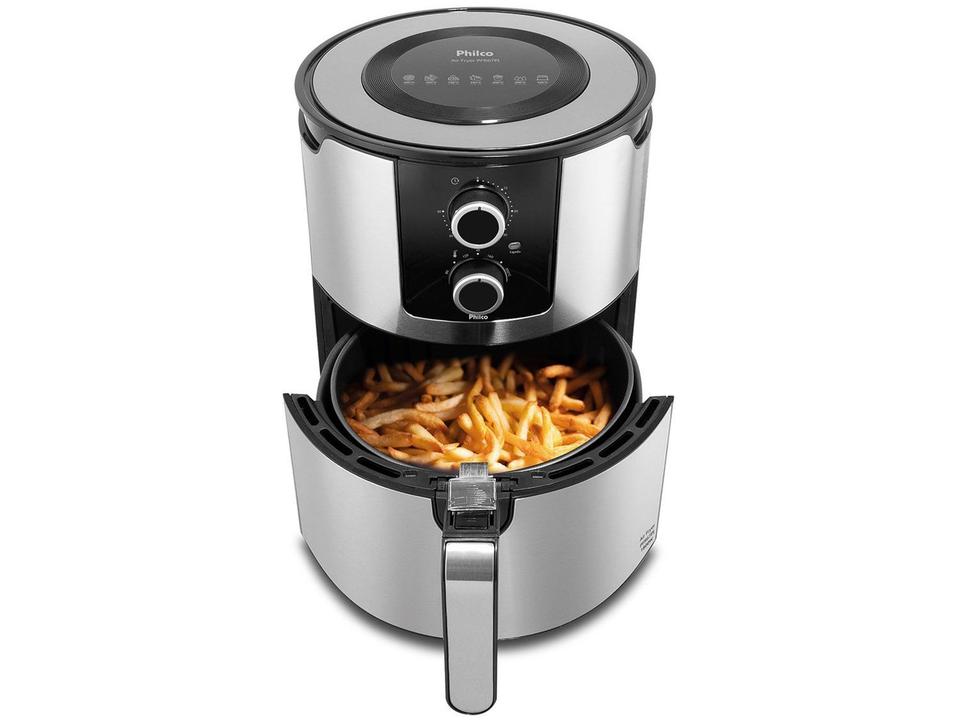 Fritadeira Elétrica sem Óleo/Air Fryer Philco Preto e Prata 6,1L - 7