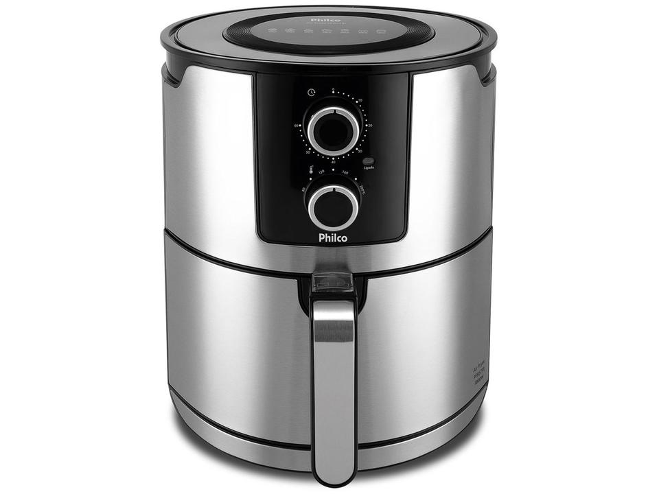 Fritadeira Elétrica sem Óleo/Air Fryer Philco Preto e Prata 6,1L - 9