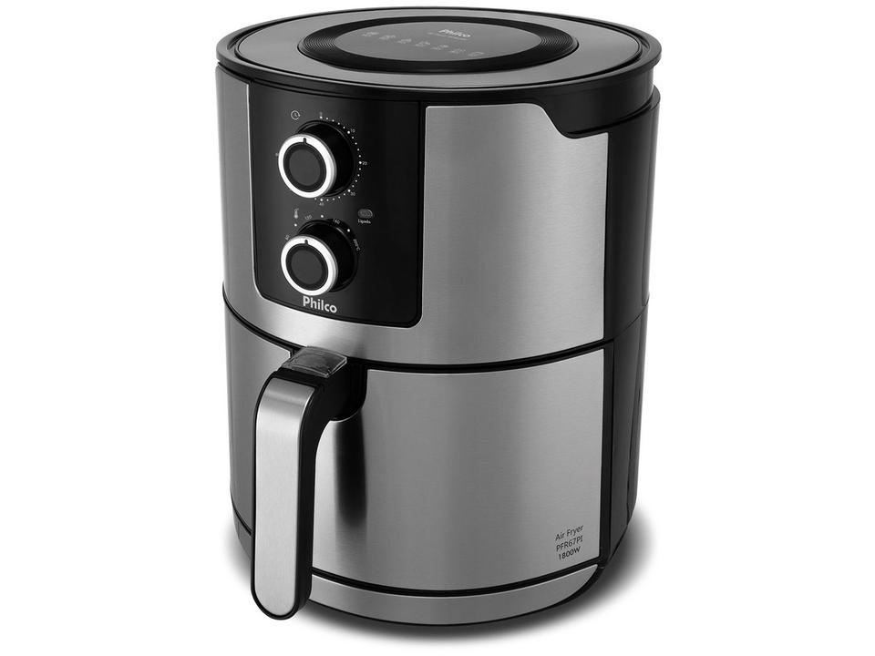 Fritadeira Elétrica sem Óleo/Air Fryer Philco Preto e Prata 6,1L - 14