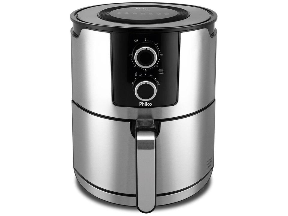 Fritadeira Elétrica sem Óleo/Air Fryer Philco Preto e Prata 6,1L - 9