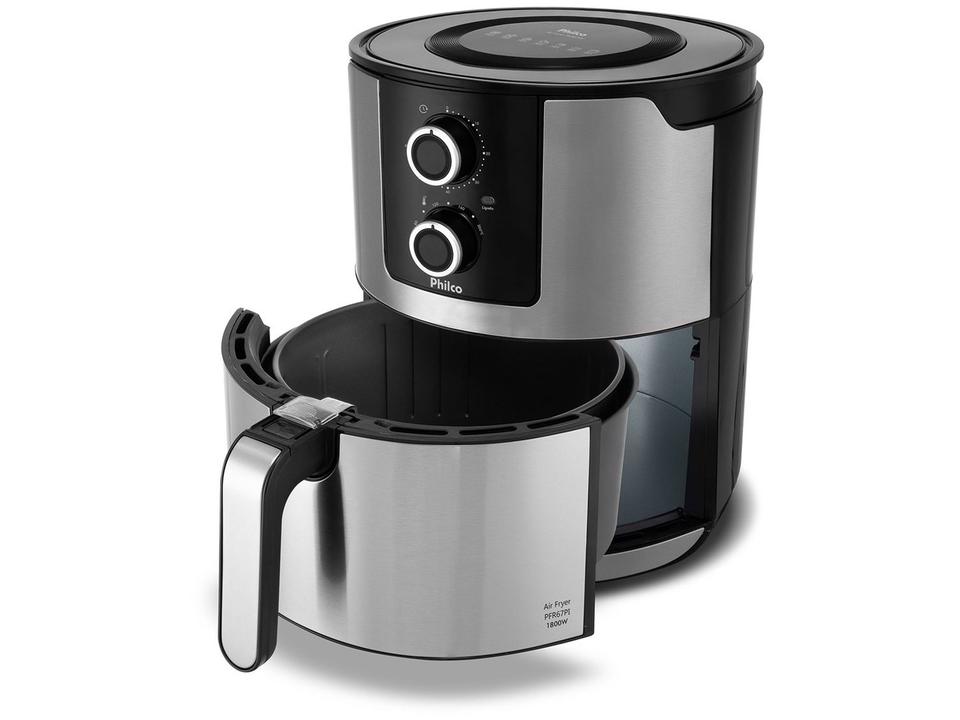 Fritadeira Elétrica sem Óleo/Air Fryer Philco Preto e Prata 6,1L - 10