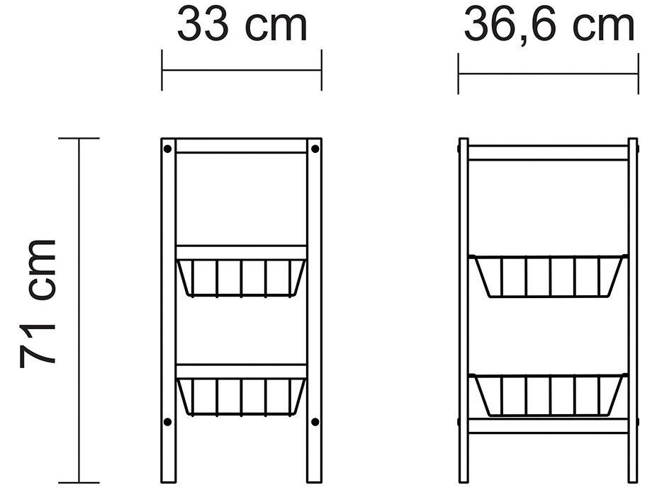 Fruteira de Chão 2 Cestos Tramontina Utilínea - 11