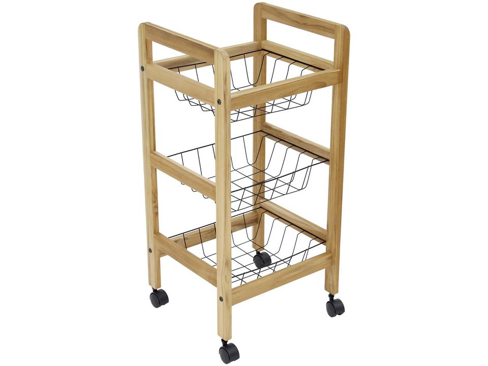 Fruteira de Chão de Madeira 3 Cestos Tramontina - 4