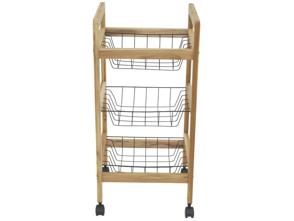 Fruteira de Chão de Madeira 3 Cestos Tramontina - 5