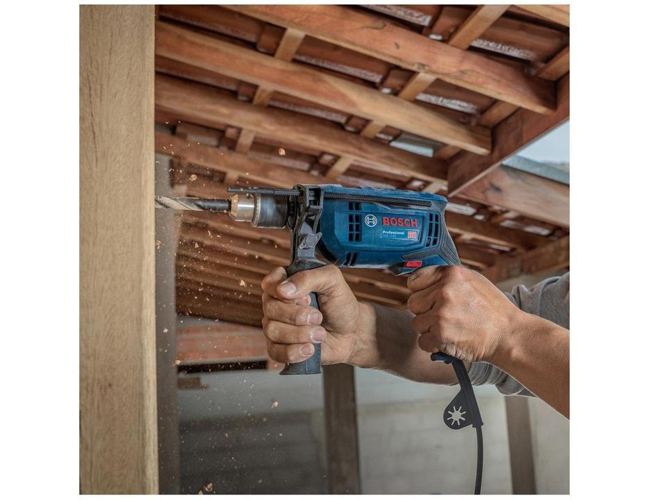 Furadeira de Impacto Bosch 750W 4 Peças GSB 13 RE Profissional - 14