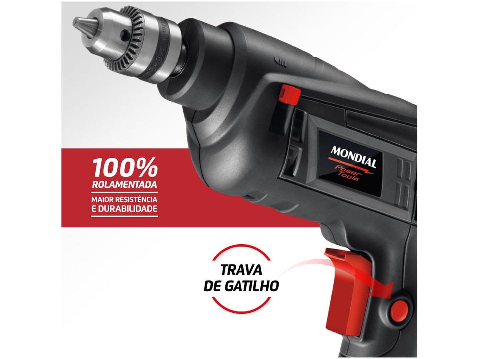 Furadeira de Impacto Mondial 550W 1 Velocidade - 3