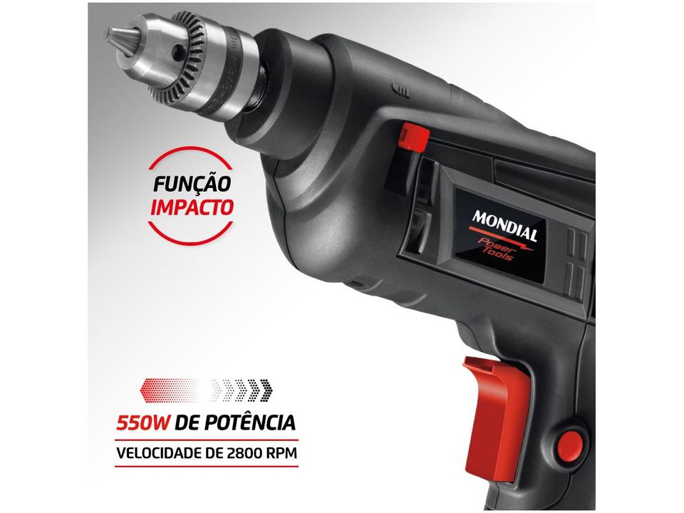Furadeira de Impacto Mondial 550W 2 Peças FI-09 - 1