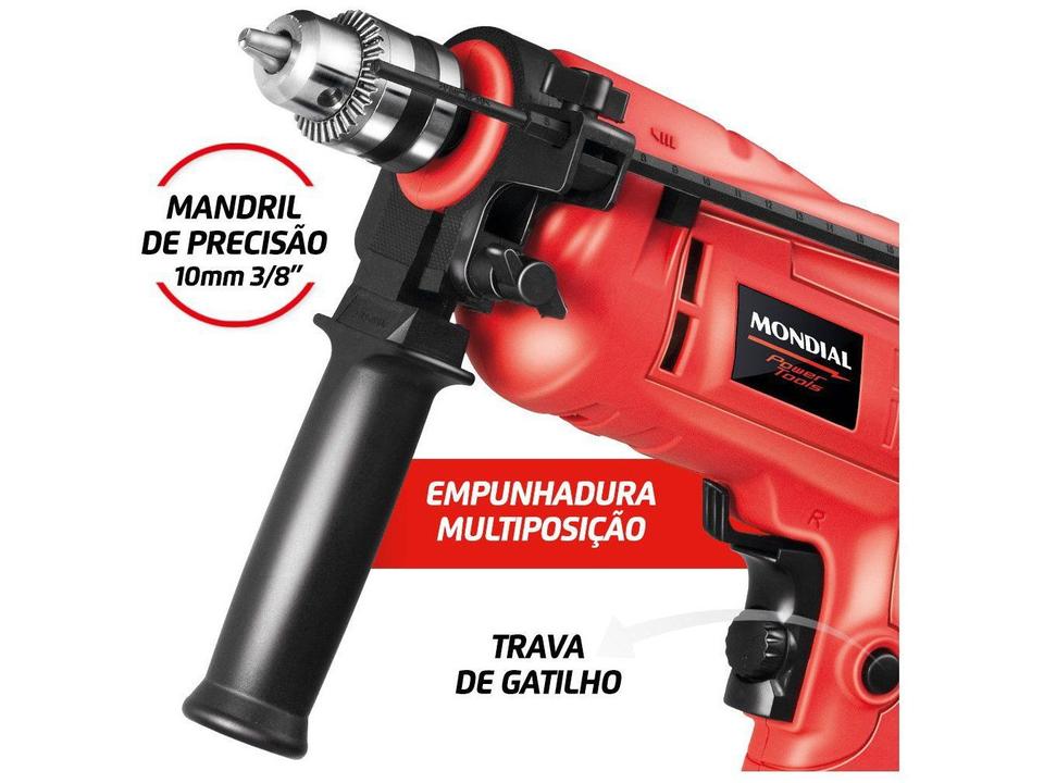 Furadeira de Impacto Mondial 650W 2 Velocidades - 3