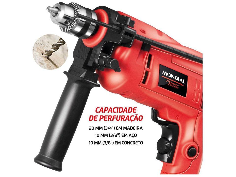 Furadeira de Impacto Mondial 650W 2 Velocidades - 5