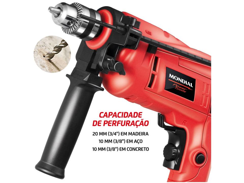Furadeira de Impacto Mondial 650W 2 Velocidades - 4