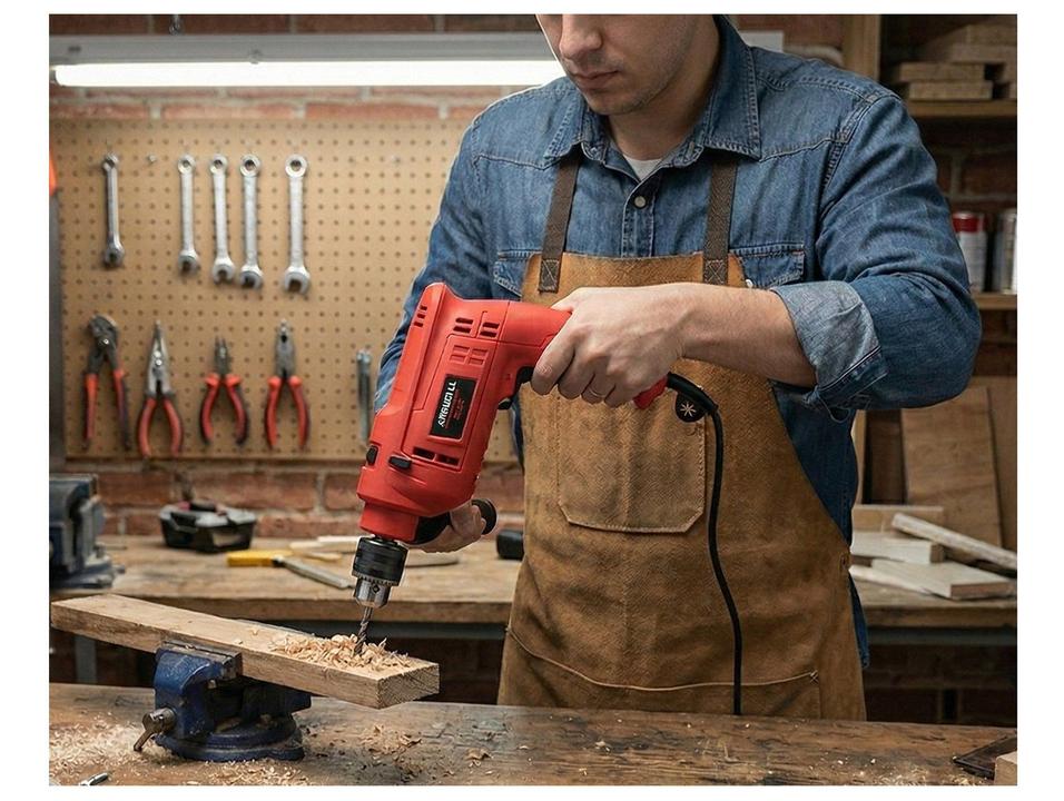 Furadeira de Impacto Mondial 650W com Maleta 14 Peças NFFI-07M - 1