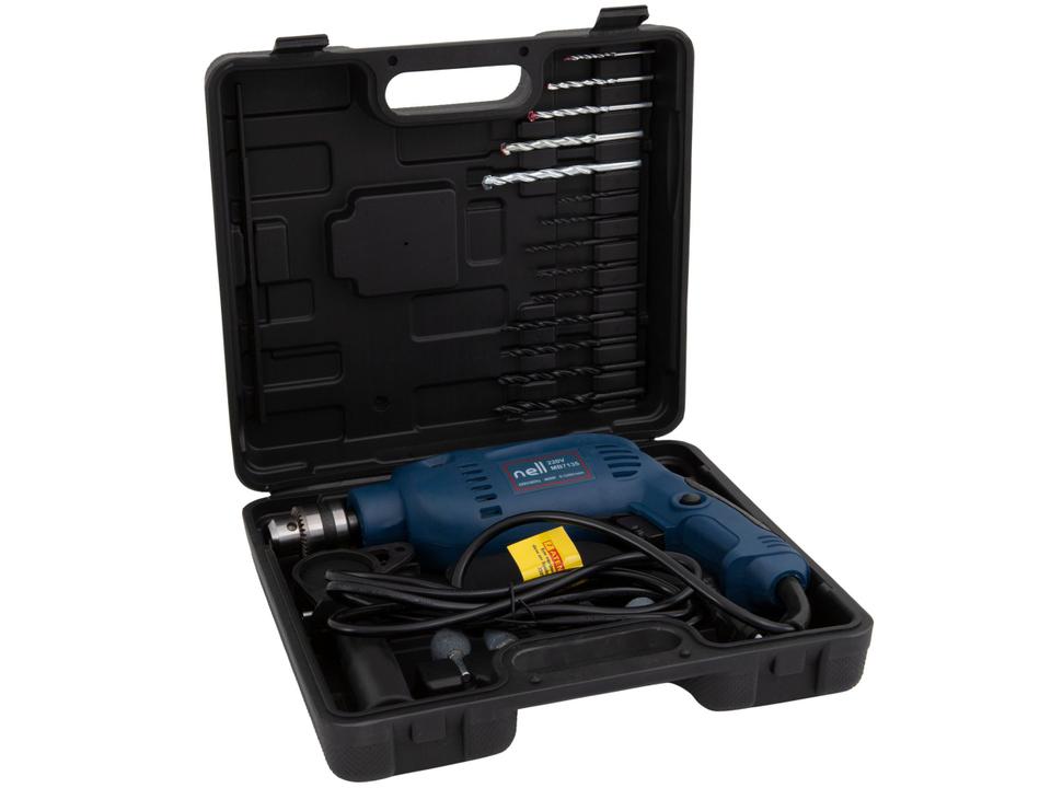 Furadeira de Impacto Nell 400W Velocidade Variável e Reversível 3/8” com Maleta 19 Peças MB713 - 9