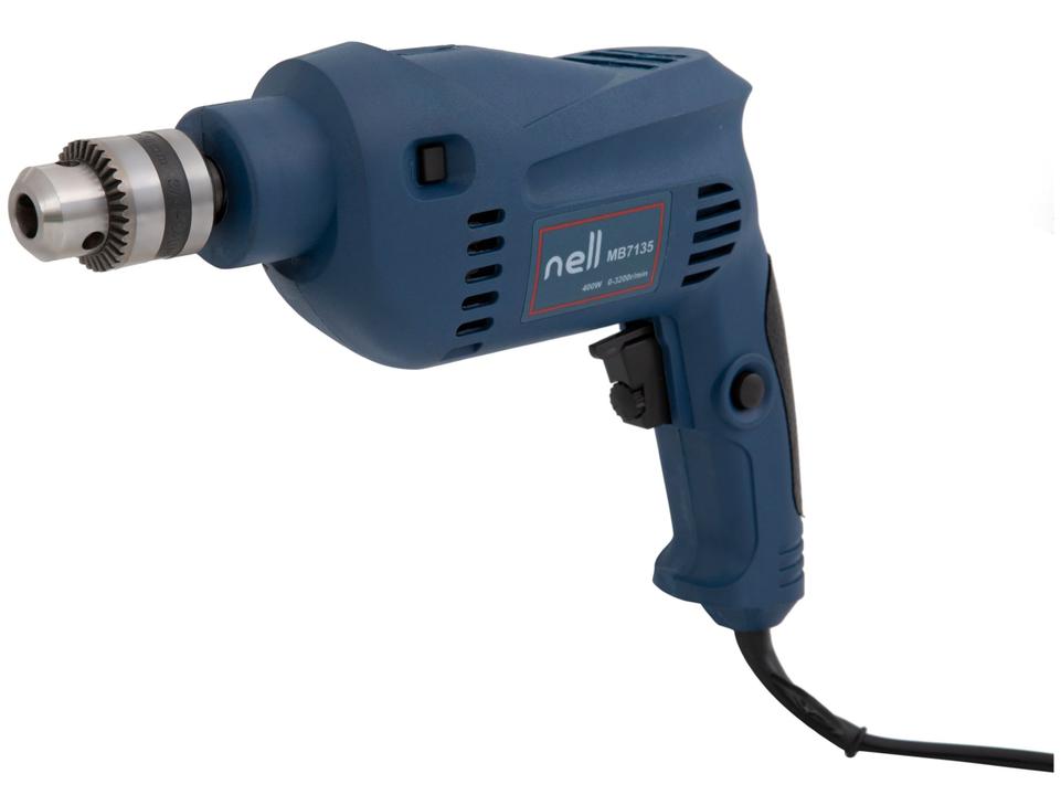 Furadeira de Impacto Nell 400W Velocidade Variável e Reversível 3/8” com Maleta 19 Peças MB713 - 3