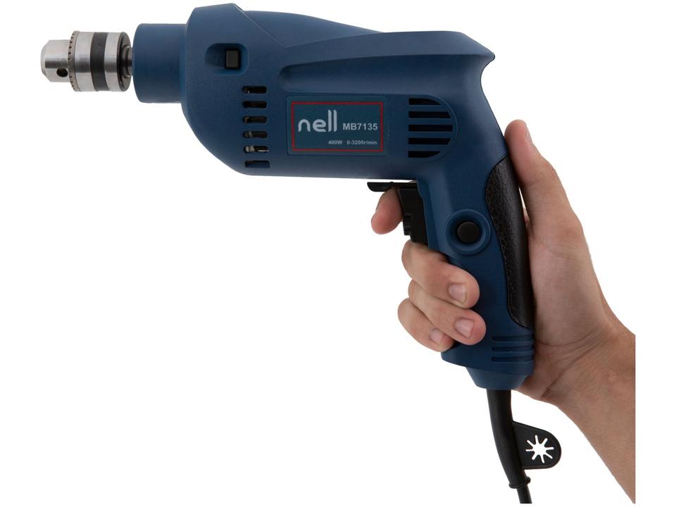 Furadeira de Impacto Nell 400W Velocidade Variável e Reversível 3/8” com Maleta 19 Peças MB713 - 10