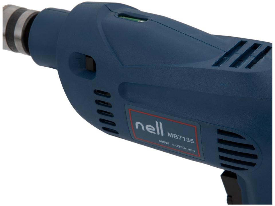 Furadeira de Impacto Nell 400W Velocidade Variável e Reversível 3/8” com Maleta 19 Peças MB713 - 7