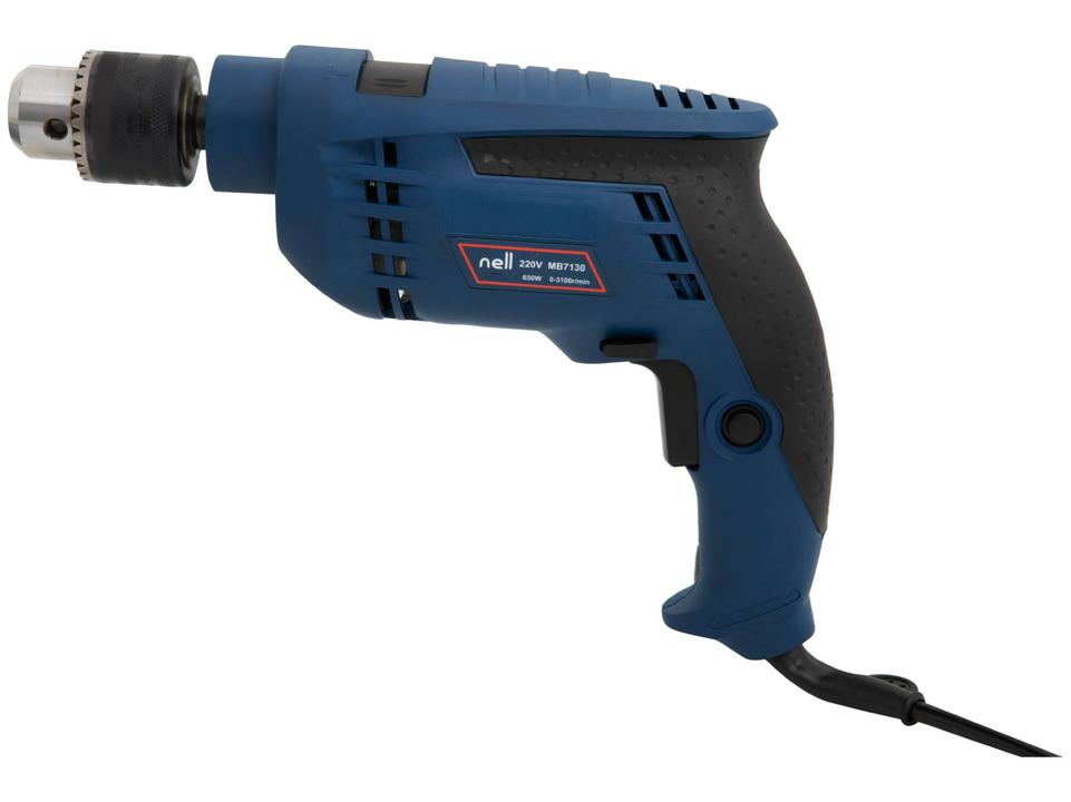Furadeira de Impacto Nell 650W Velocidade Variável e Reversível 1/2” com Maleta 27 Peças MB713 - 2