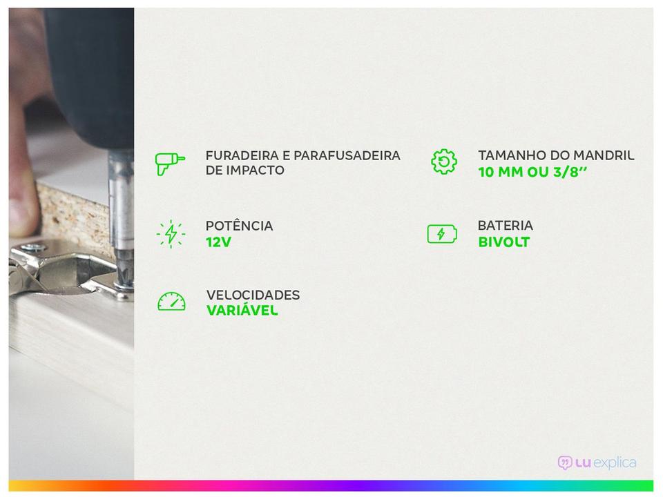 Furadeira e Parafusadeira a Bateria de Impacto - 1