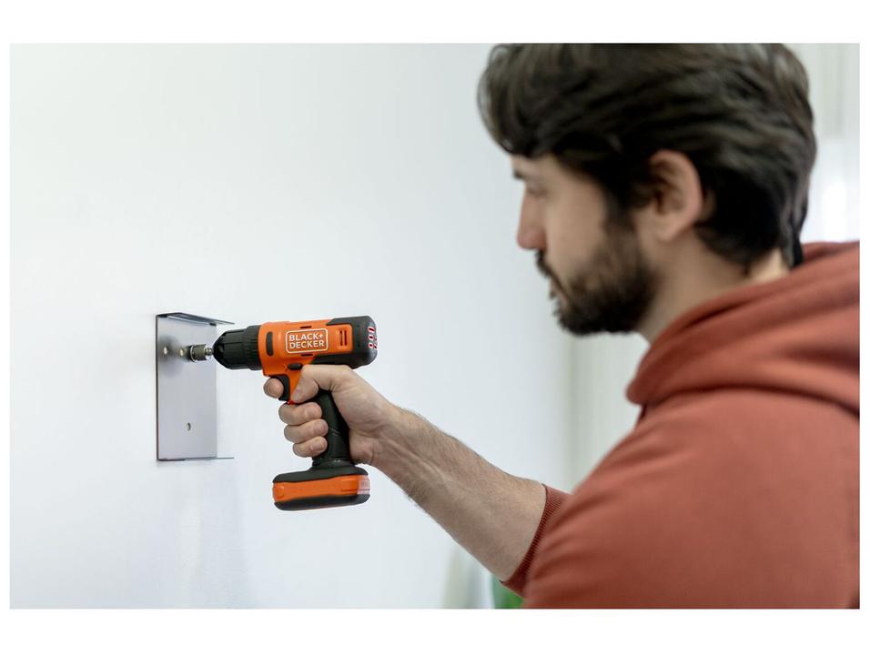 Furadeira e Parafusadeira de Impacto Black+Decker a Bateria 20 Peças BCD712VHD-BR - 6