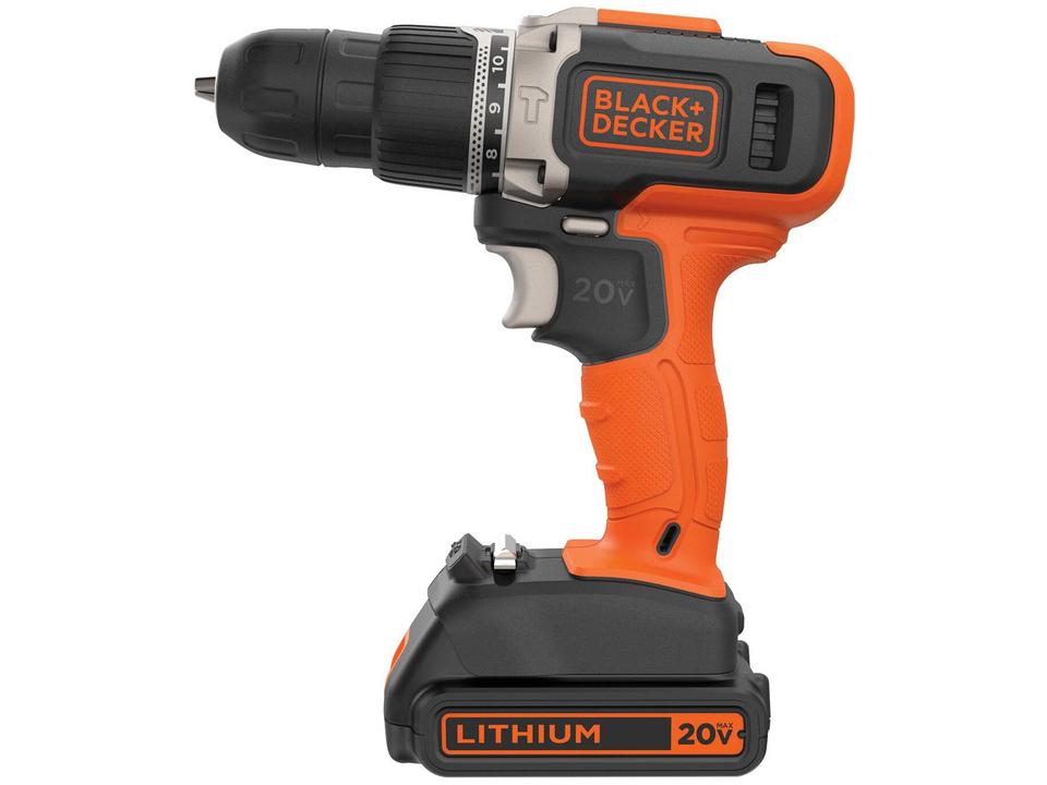 Furadeira e Parafusadeira de Impacto Black+Decker a Bateria 3 Peças 20V Max - 5