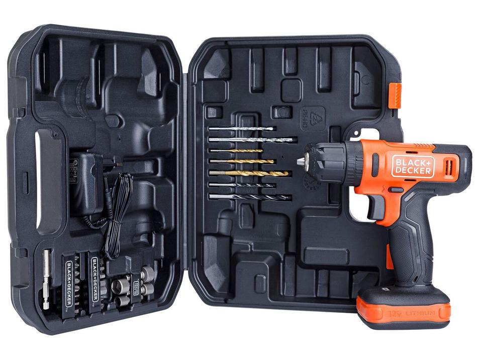 Furadeira e Parafusadeira de Impacto Black+Decker a Bateria 32 Peças BCD712VHDK-BR - 13