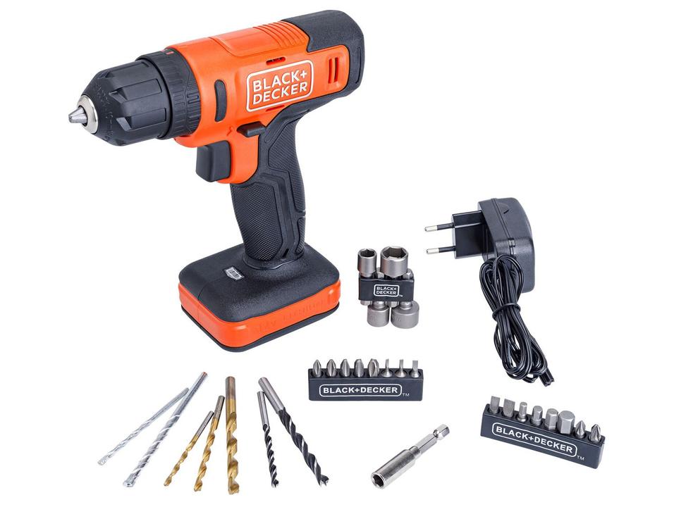Furadeira e Parafusadeira de Impacto Black+Decker a Bateria 32 Peças BCD712VHDK-BR - 9