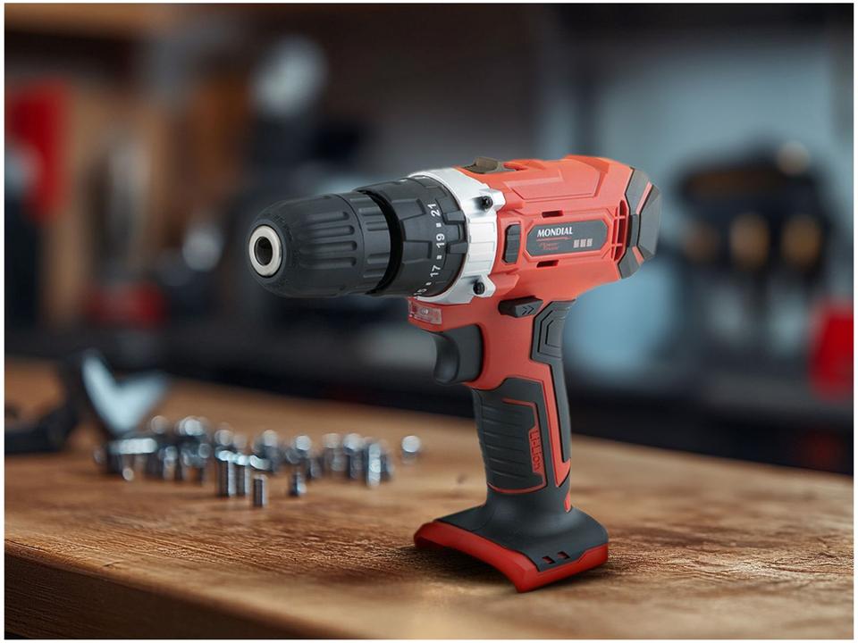 Furadeira e Parafusadeira de Impacto Mondial a Bateria 21V com Maleta Power Tools PF-09M - 1