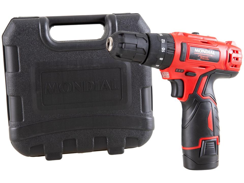 Furadeira e Parafusadeira de Impacto Mondial a Bateria com Maleta 15 peças PI-10MA - 13