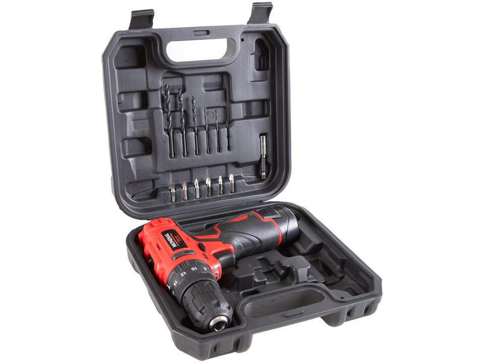 Furadeira e Parafusadeira de Impacto Mondial a Bateria com Maleta 15 peças PI-10MA - 11