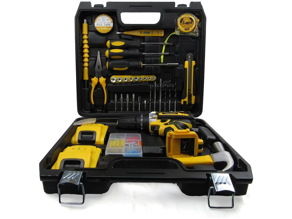 Furadeira e Parafusadeira de Impacto Titanium a Bateria 21V com Maleta 136 Peças Power Pro 136 - 4