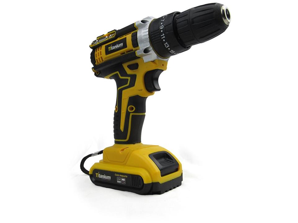Furadeira e Parafusadeira de Impacto Titanium a Bateria 21V com Maleta 136 Peças Power Pro 136 - 5