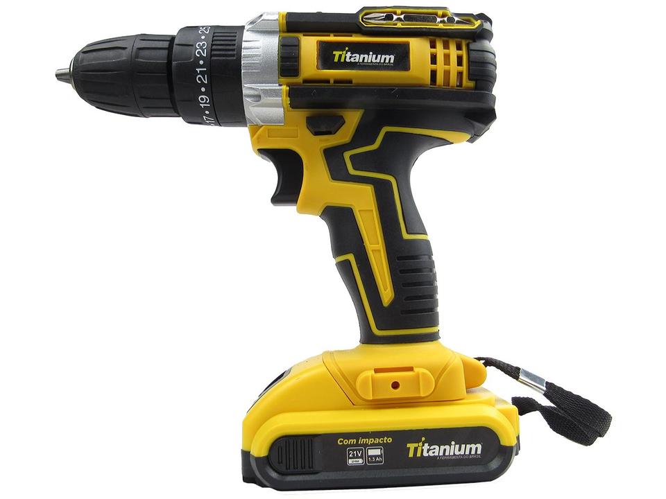 Furadeira e Parafusadeira de Impacto Titanium a Bateria 21V com Maleta 136 Peças Power Pro 136 - 6