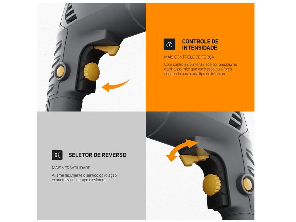 Furadeira e Parafusadeira de Impacto Wap 700W 2 Peças WF 700FE - 5