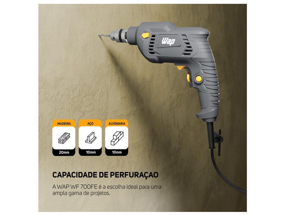 Furadeira e Parafusadeira de Impacto Wap 700W 2 Peças WF 700FE - 3