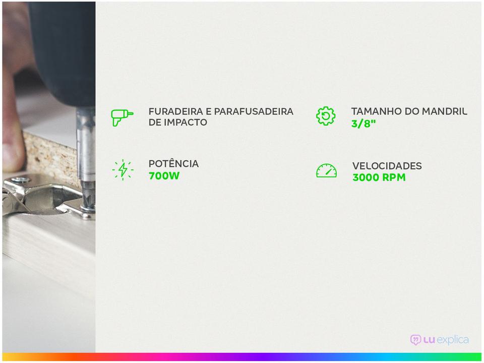 Furadeira e Parafusadeira de Impacto Wap 700W - 1