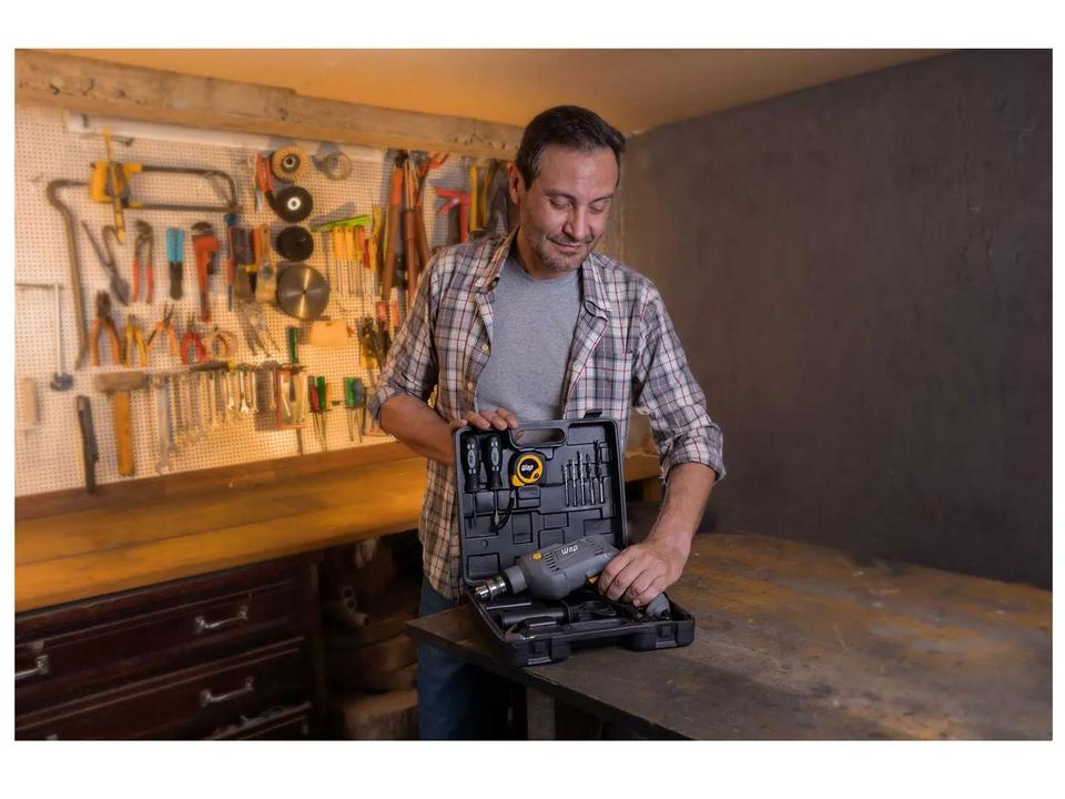 Furadeira e Parafusadeira de Impacto Wap 700W com Maleta 12 Peças WF 700K10 - 9