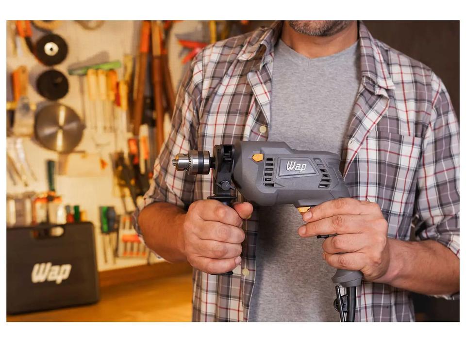 Furadeira e Parafusadeira de Impacto Wap 700W com Maleta 12 Peças WF 700K10 - 11